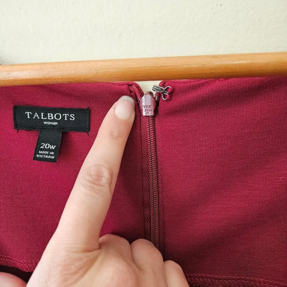 Talbots Women's Ponte Stretch Knit Sheath Dress, Size 20W Career Capsule - Picture 7 of 7